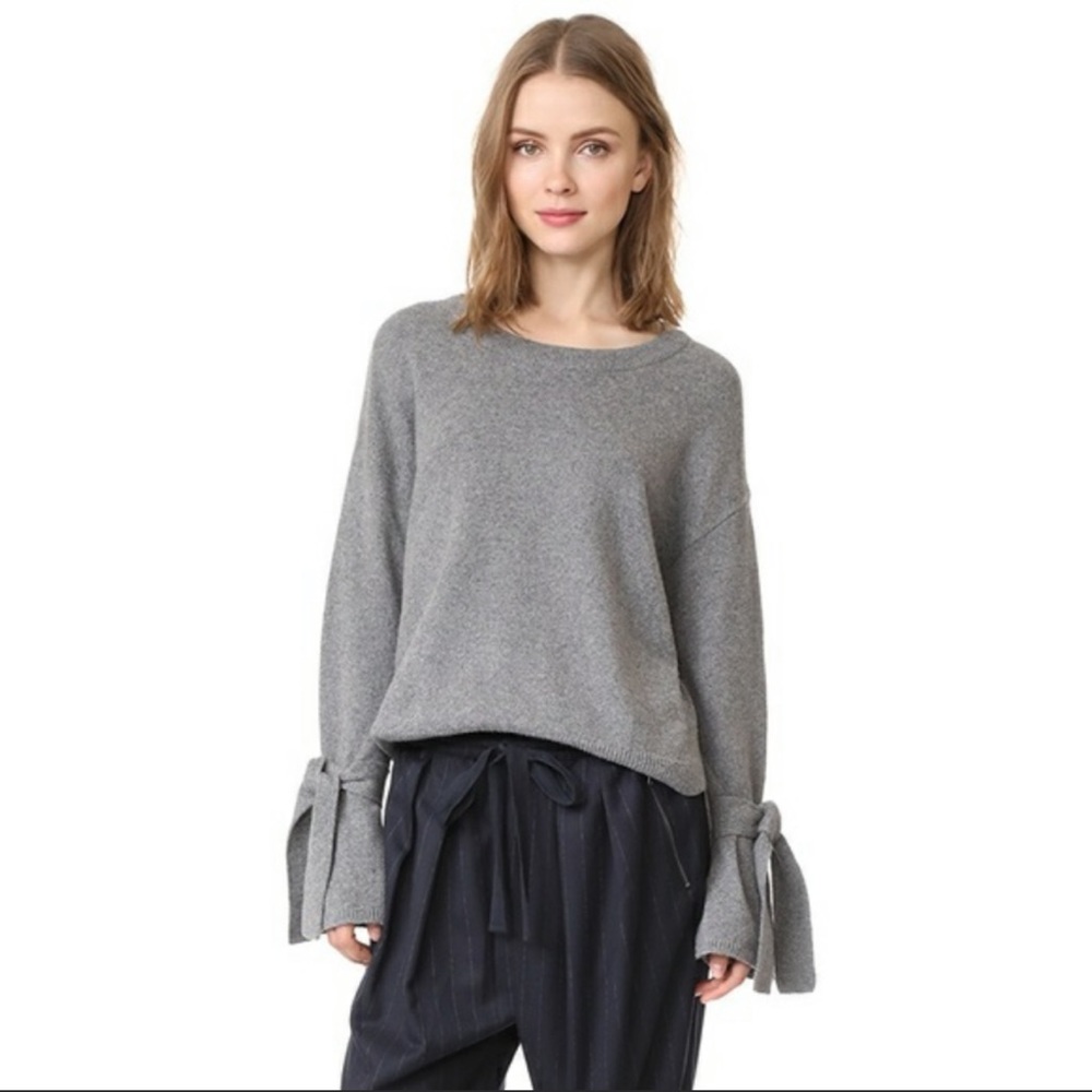 EUC. Madewell Crew Neck Sweater with Tie Sleeve